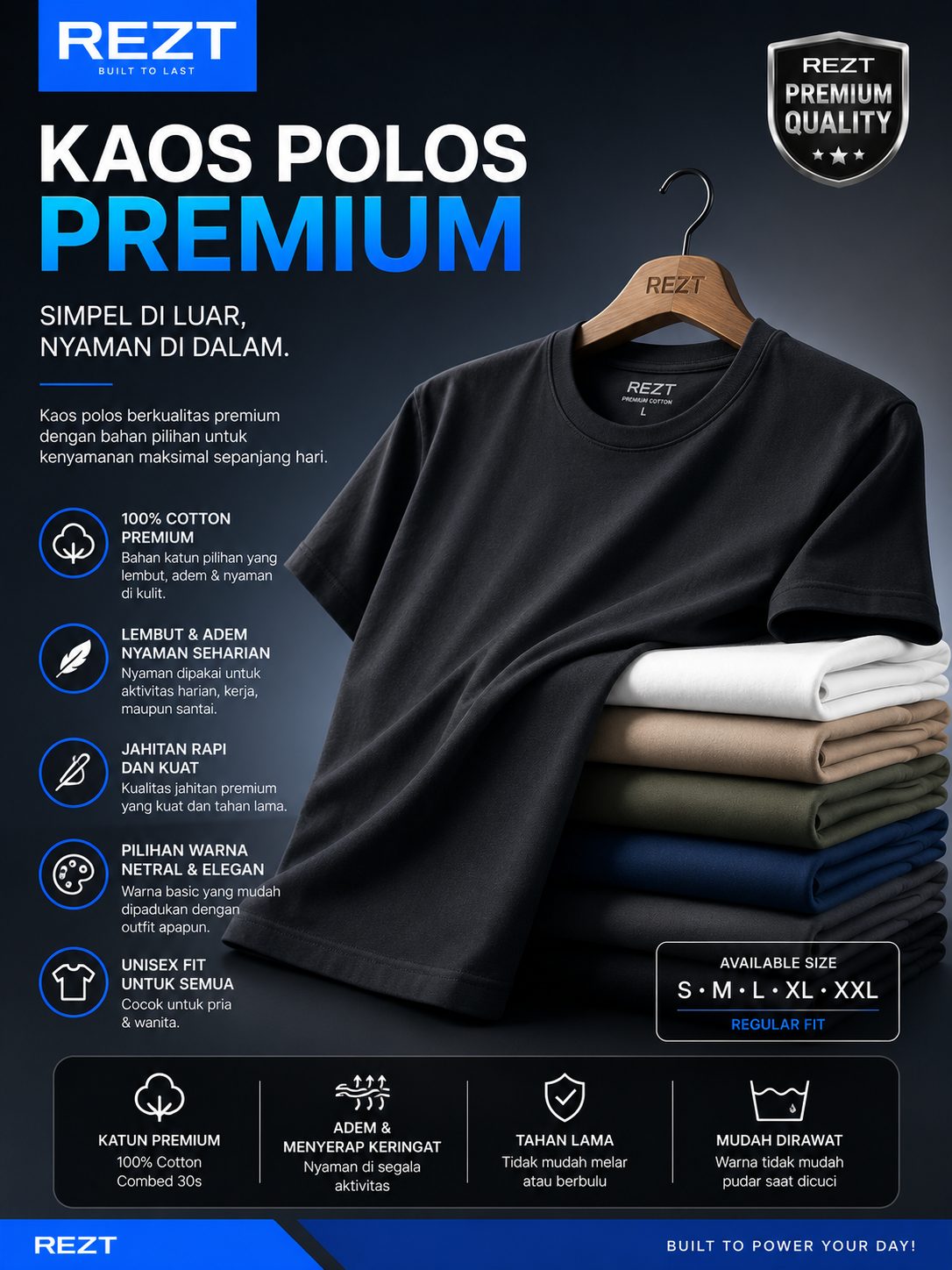 Kaos Polos Premium